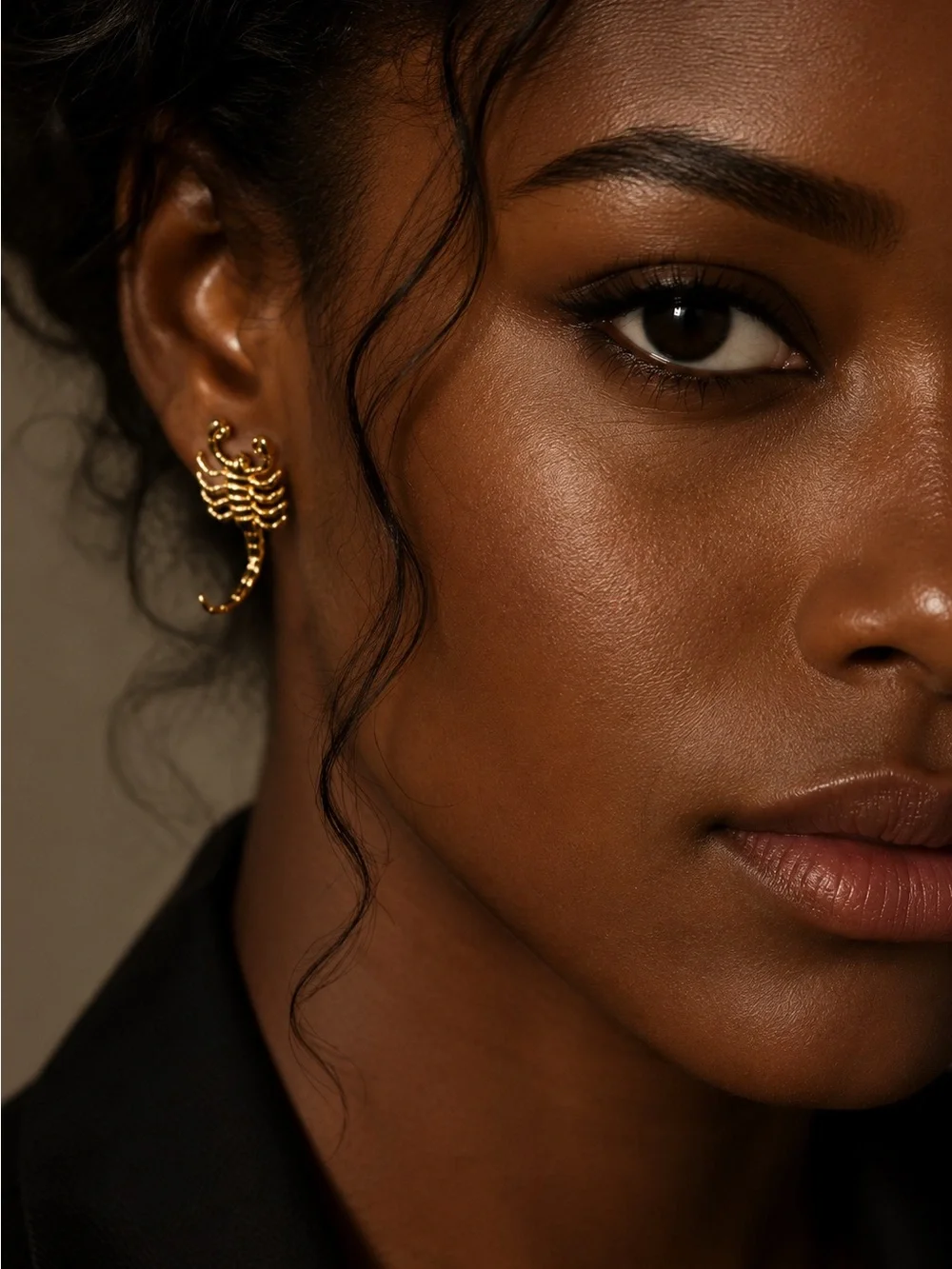 Gold plated Scorpion Drop Earrings